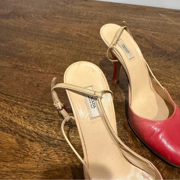 Prada Vintage Ombré Pink Slingback Pump Heels - Picture 10 of 16